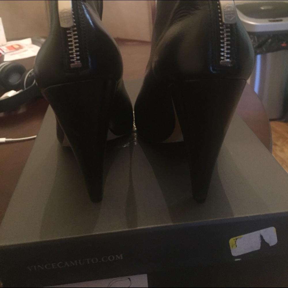 Vince camuto Black peep toe boots